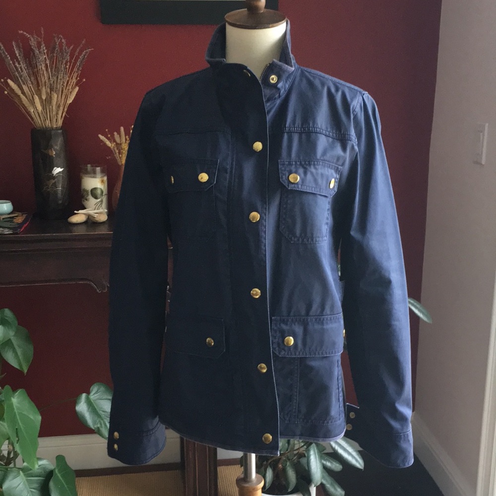 Jcrew navy blue utility jacket